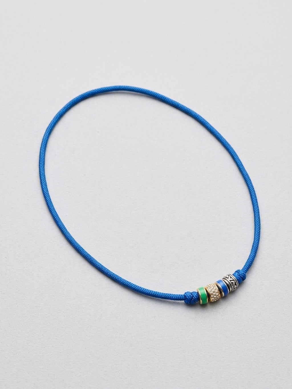 The Electric Blue Modern Cord Necklace