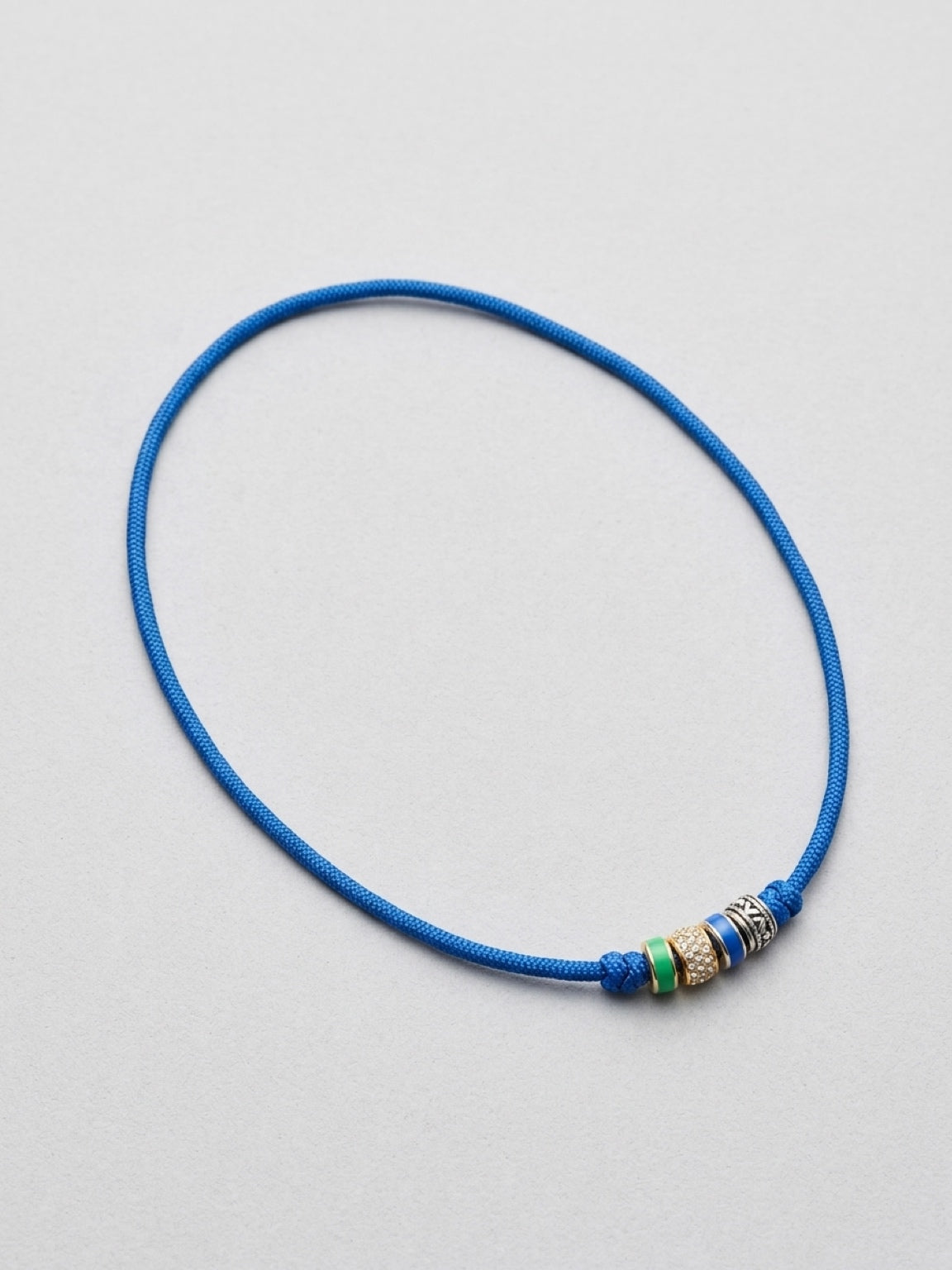 The Electric Blue Modern Cord Necklace