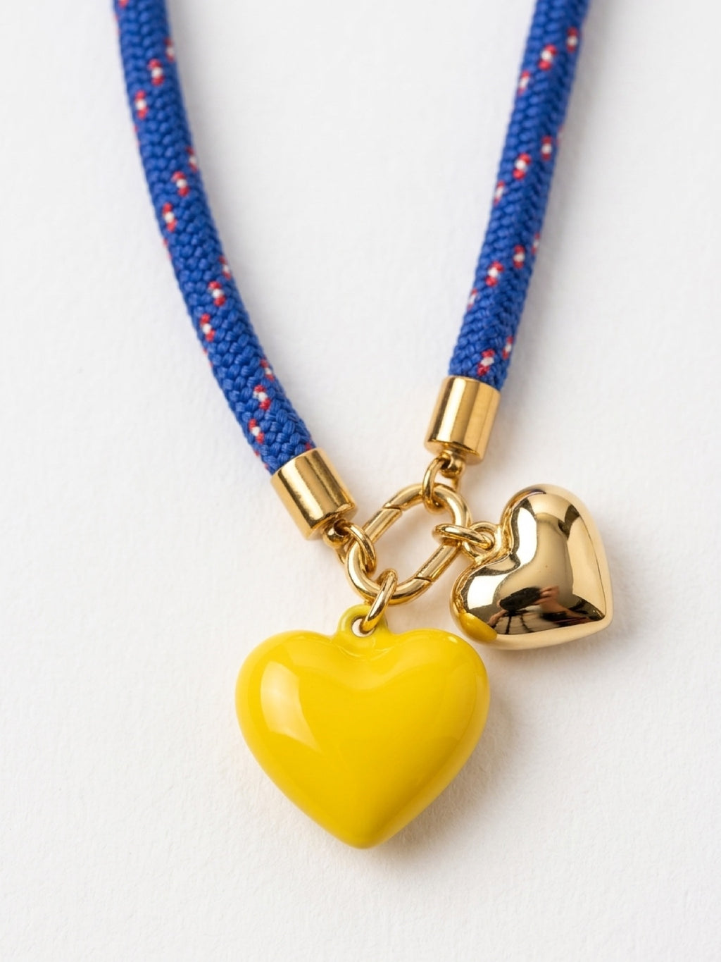 Two Hearts Cord Necklace