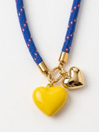 Two Hearts Cord Necklace