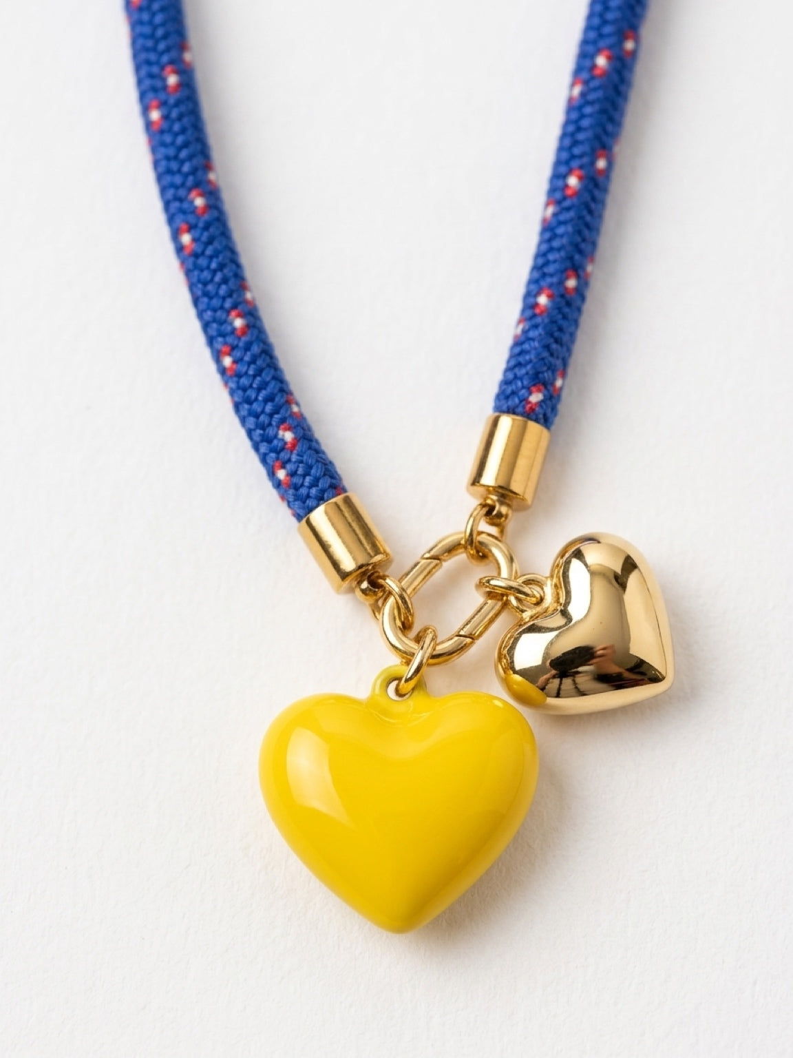 Two Hearts Cord Necklace