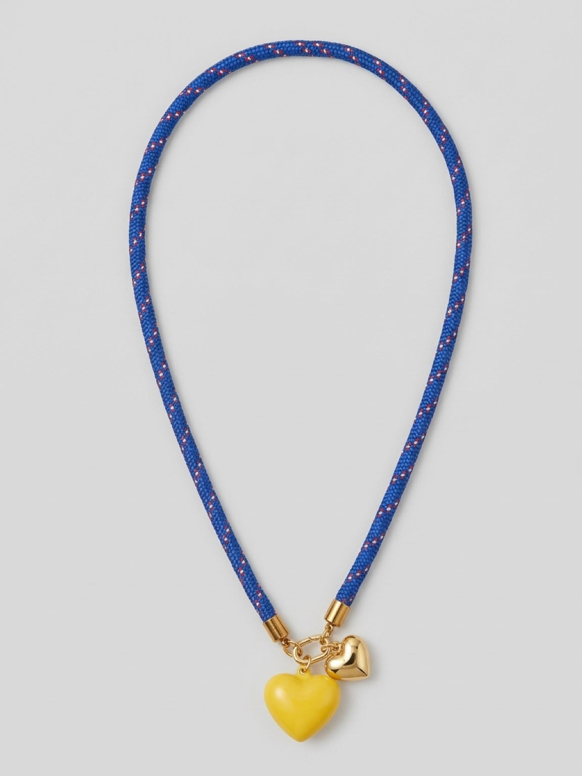 Two Hearts Cord Necklace