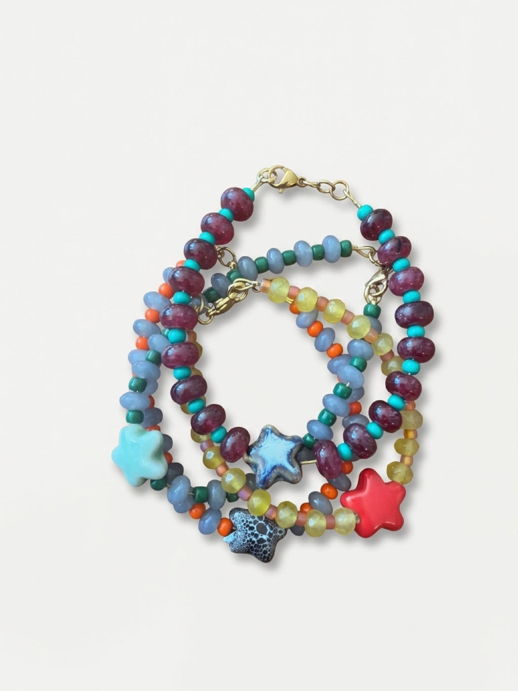 Starry Beaded Bracelet Stack