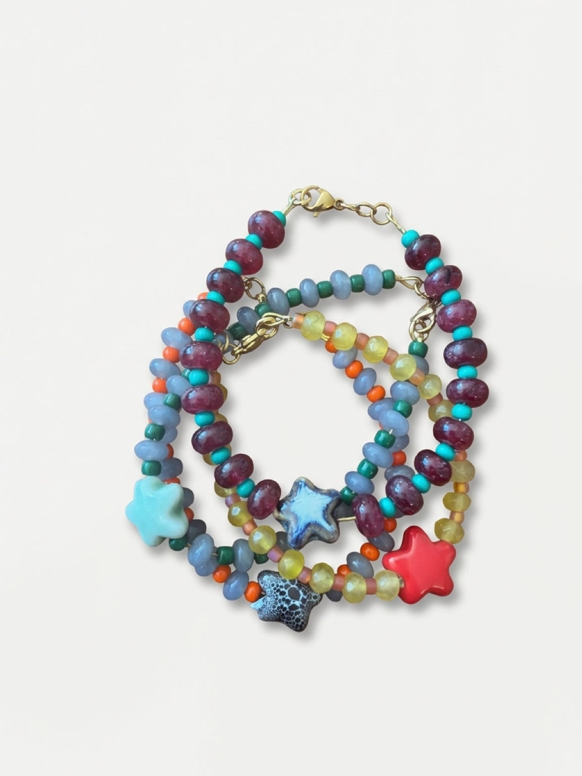 Starry Beaded Bracelet Stack