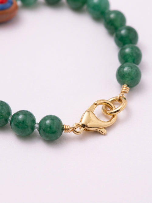 Hand-Painted Charm Beaded Bracelets