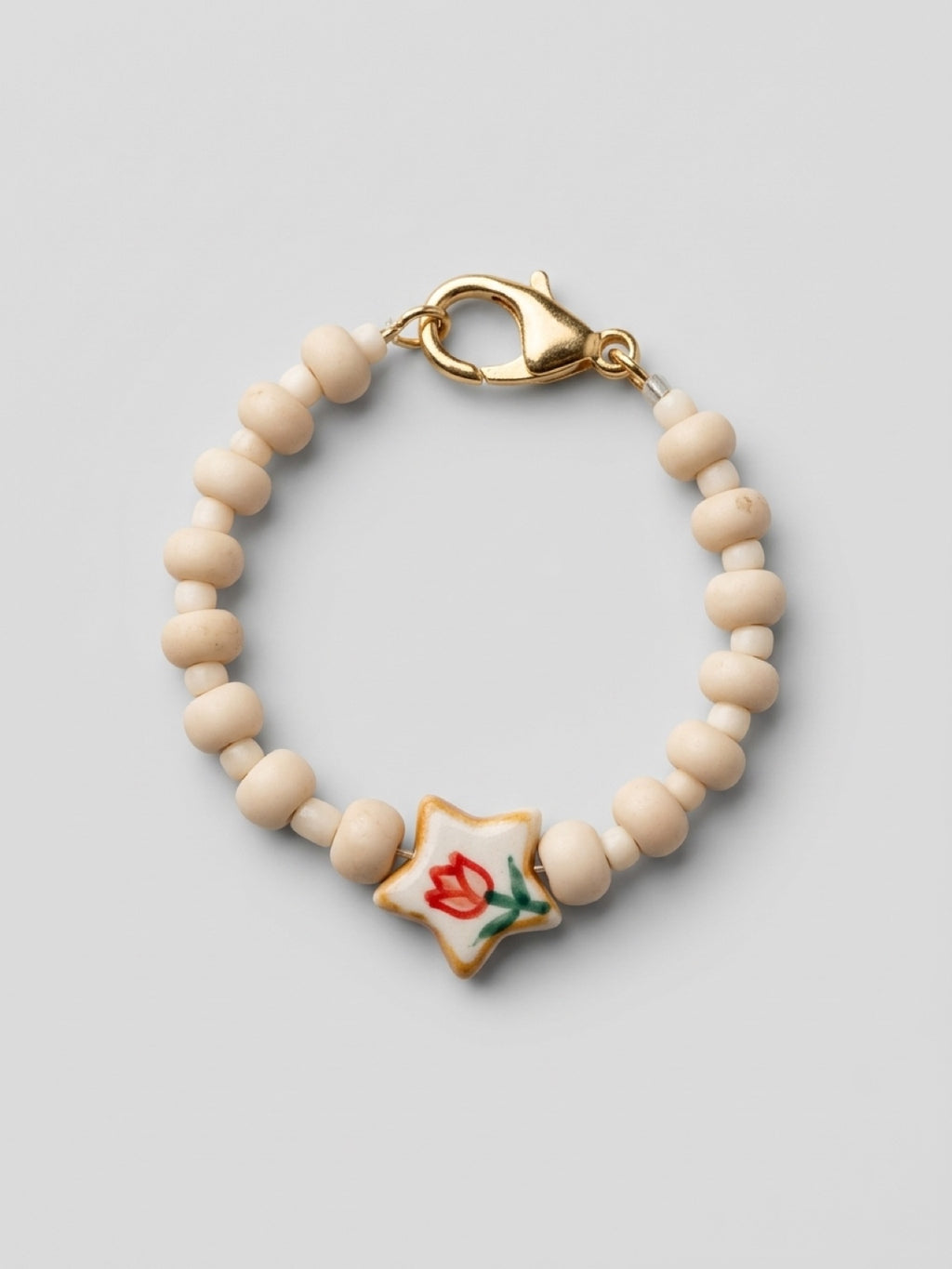 Hand-Painted Charm Beaded Bracelets