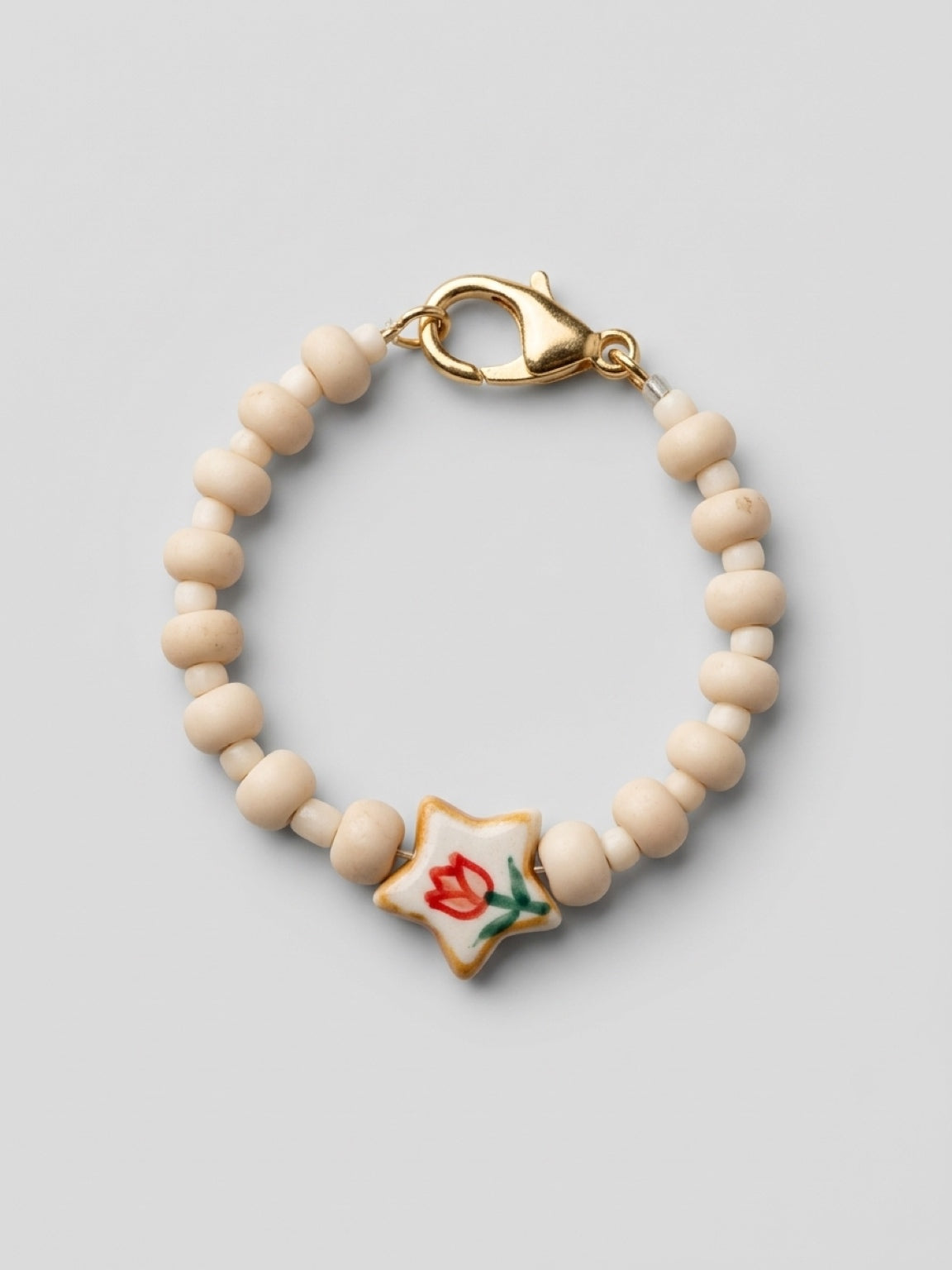 Hand-Painted Charm Beaded Bracelets