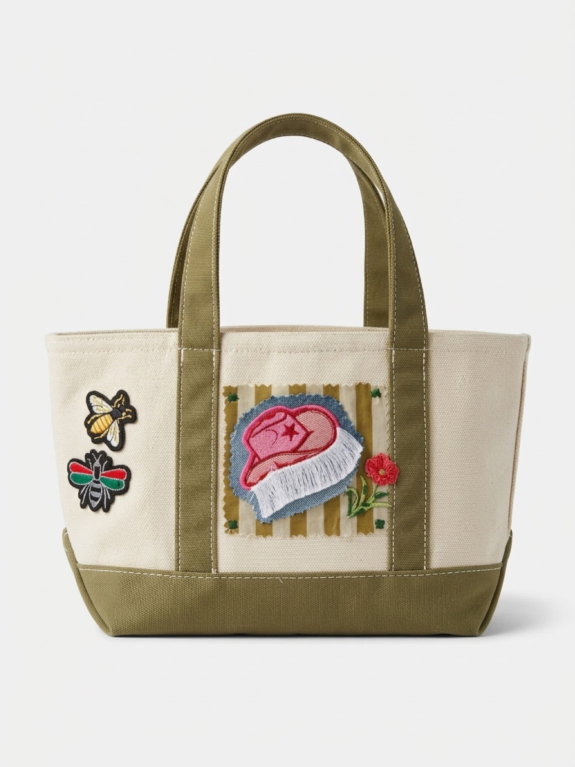 Take the Scenic Route Mini Tote — Patched Canvas Bag